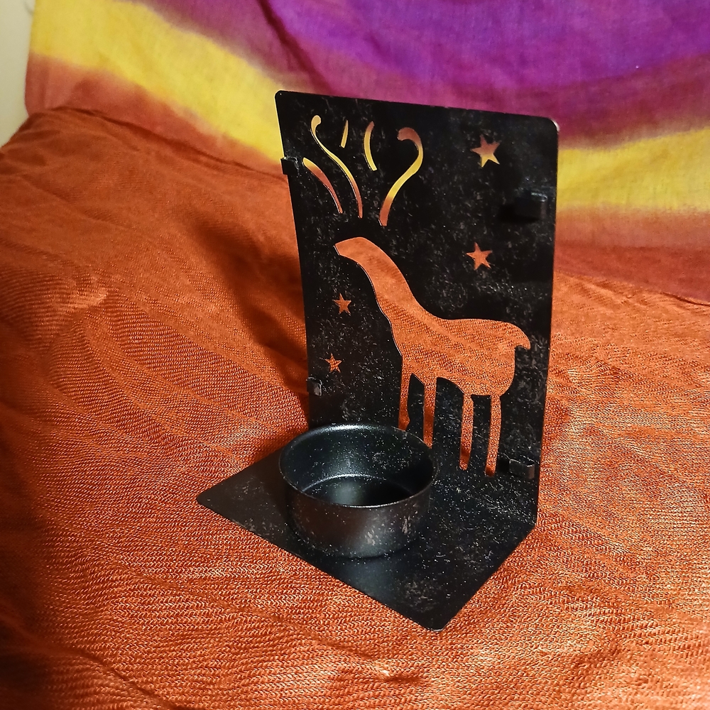 Black Metal Candle Holder